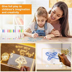 Children Magic Light Board Luminous Toys LED Drawing Blackboard Art Graffiti Coloring Acrylic Board Montessori Kids Toys Girls