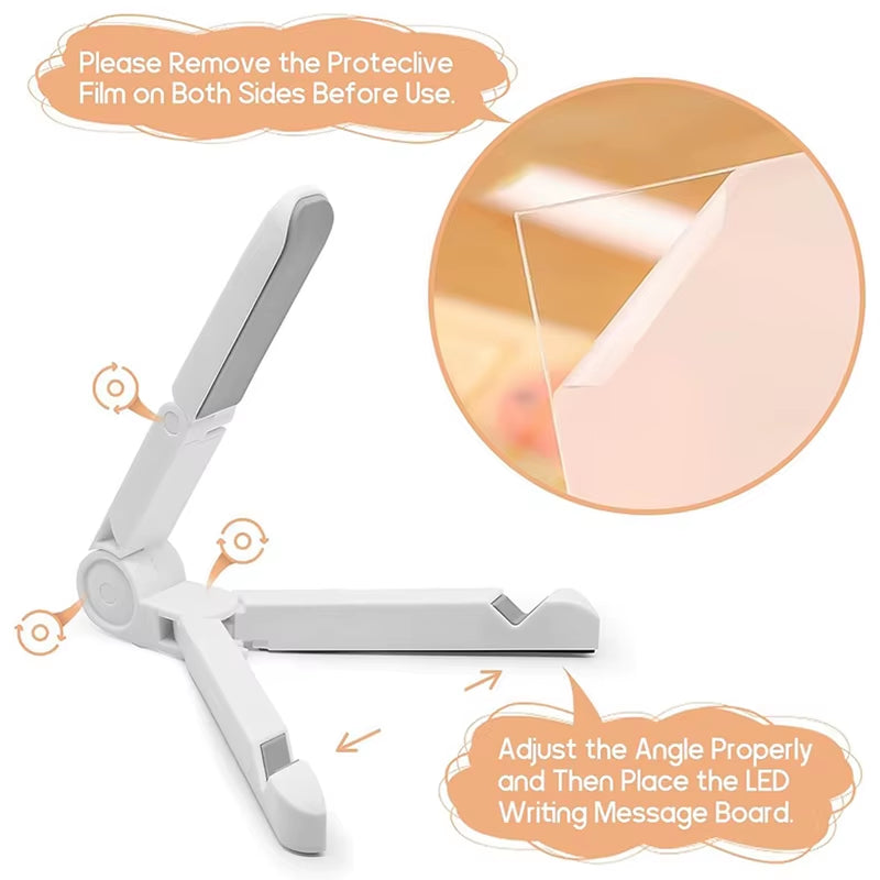 Children Magic Light Board Luminous Toys LED Drawing Blackboard Art Graffiti Coloring Acrylic Board Montessori Kids Toys Girls