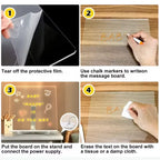 Children Magic Light Board Luminous Toys LED Drawing Blackboard Art Graffiti Coloring Acrylic Board Montessori Kids Toys Girls