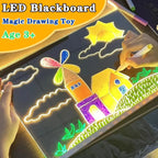 Children Magic Light Board Luminous Toys LED Drawing Blackboard Art Graffiti Coloring Acrylic Board Montessori Kids Toys Girls
